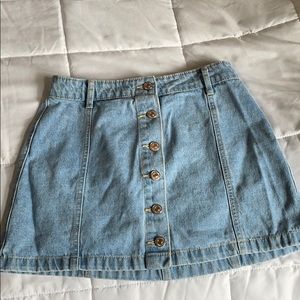 F21 denim skirt